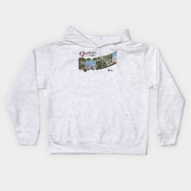 Greetings from Roselle New Jersey Kids Hoodie by reapolo